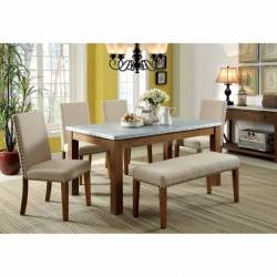 WALSH DINING SETS 6PC (TABLE + 4 SIDE CHAIRS +  BENCH) 